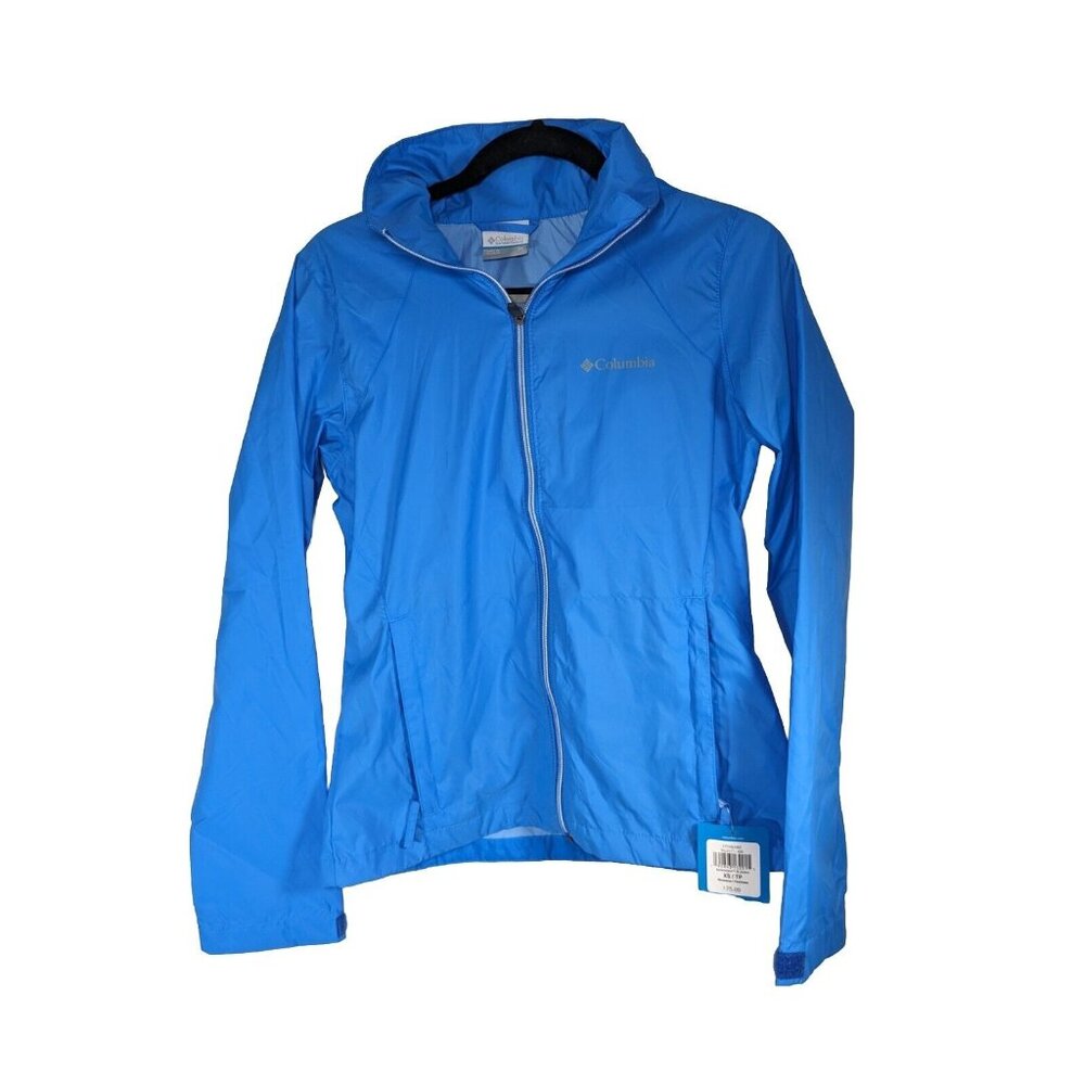 Columbia Women's Switchback III Hooded Full Zip Windbreaker XS Blue NWT